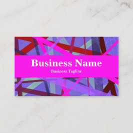 Moderne roze en Paarse grijze plaatjes Geometrisch Visitekaartje