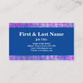 Moderne roze en Paarse rasterlijnen Abstract Visitekaartje (Achterkant)