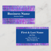 Moderne roze en Paarse rasterlijnen Abstract Visitekaartje (Voorkant / Achterkant)