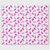 Moderne roze en rode ananassen cadeaupapier (Vlak)