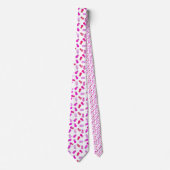 Moderne roze en rode ananassen stropdas (Voorkant)