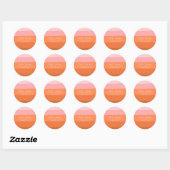 Moderne roze en Terracotta Art Afstuderen Ronde Sticker (Vel)
