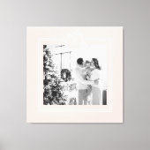 Moderne roze en wit | Foto van de familie | INITIA Canvas Afdruk (Voorkant)
