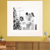 Moderne roze en wit | Foto van de familie | INITIA Canvas Afdruk (Insitu (Woonkamer))