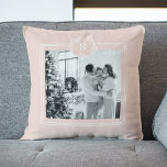 Moderne roze en wit | Foto van de familie | INITIA Kussen<br><div class="desc">Deze moderne roze en witte familiefoto straalt een gevoel van saamhorigheid,  liefde en eigentijdse stijl uit. Het vangt een moment van vreugde en eenheid,  die de schoonheid van de familie en hun harmonieuze verbinding toont.</div>