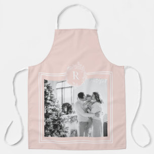 Moderne roze en wit   Foto van de familie   INITIA Schort