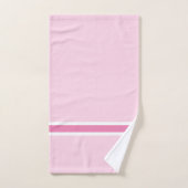 Moderne roze en wit gestreepte badhanddoekenset vo bad handdoek (Handdoek)