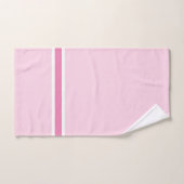 Moderne roze en wit gestreepte badhanddoekenset vo bad handdoek (Handdoek)