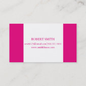 Moderne roze en witte fitness visitekaartje (Achterkant)