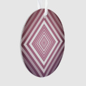 Moderne roze en witte gradiëntvierkanten ornament (voorkant)