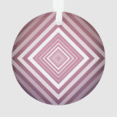 Moderne roze en witte gradiëntvierkanten ornament (achterkant)
