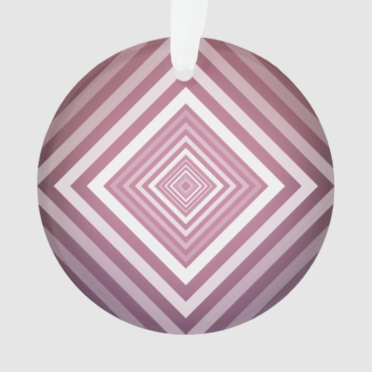 Moderne roze en witte gradiëntvierkanten ornament (voorkant)
