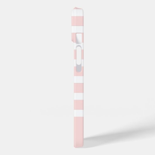 Moderne Roze en Witte Streep met Monogram Case-Mate iPhone Case (Achterkant / Links)