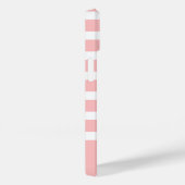 Moderne Roze en Witte Streep met Monogram Case-Mate iPhone Case (Achterkant / Rechts)