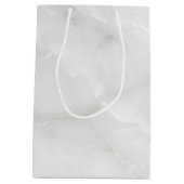 Moderne roze en witte Waterverf Floral Bouquet Medium Cadeauzakje (Achterkant)