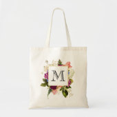 Moderne roze en witte Waterverf Floral Bouquet Tote Bag (Voorkant)