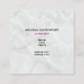 Moderne roze en witte Waterverf Floral Bouquet Vierkante Visitekaartje (Achterkant)