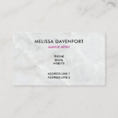 Moderne roze en witte Waterverf Floral Bouquet Visitekaartje (Achterkant)