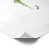 Moderne roze en witte Waterverf Poster (Hoek)