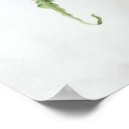 Moderne roze en witte Waterverf Poster (Hoek)