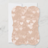 Moderne Roze en Zwarte Bokeh bruiloft | de heer en Kaart (Achterkant)