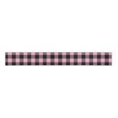 Moderne roze en zwarte buffelplaat grosgrain lint (Voorkant)