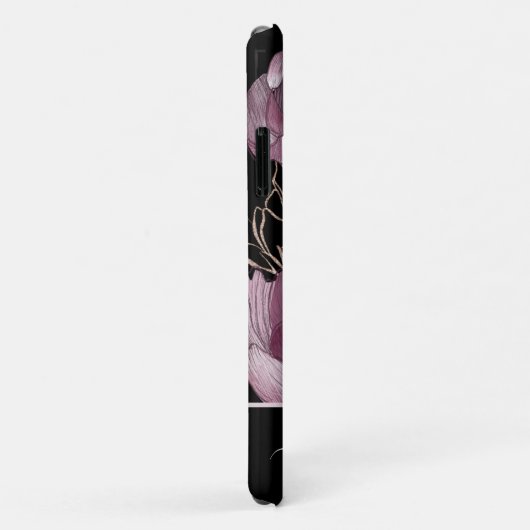 Moderne roze en zwarte flessenpatronen Case-Mate iPhone case (Achterkant/rechts)