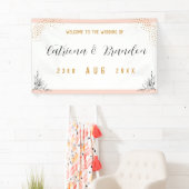 Moderne roze en zwarte gouden Stippen Banner (Insitu)