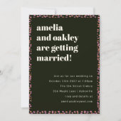 Moderne Roze en Zwarte Stippen Elegante Unieke Bru Kaart (Voorkant)