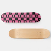 Moderne roze en zwarte vinkjes die het meesleepje  skateboard (Horizontaal)