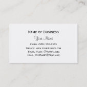 Moderne roze en zwarte Zebra Stripes Contact Visitekaartje (Achterkant)