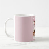 Moderne Roze “Fa La La” Multi Foto Kerst Koffiemok (Links)