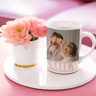 Moderne Roze Familie Foto Cadeau Koffiemok