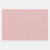 Moderne roze familie met kerstfeest inpakpapier vel (Voorkant 2)