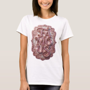 Moderne Roze FAMOUS Slogan Design T-shirt