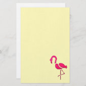 Moderne roze flamingo art verf briefpapier (Voorkant / Achterkant)