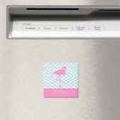 Moderne Roze Flamingo, Dank u Magneet (Insitu (Vaatwasser))