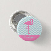 Moderne Roze Flamingo, Dank u Ronde Button 3,2 Cm (Voorkant /achterkant)