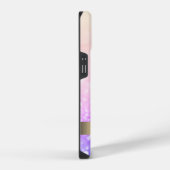 Moderne Roze Flamingo Glitter Bokeh iPhone Hoesje (Rechterkant)