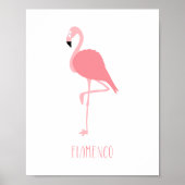 Moderne roze flamingo kunst poster (Voorkant)