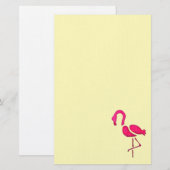 Moderne roze flamingo kunst verf briefpapier (Voorkant / Achterkant)