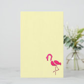 Moderne roze flamingo kunst verf briefpapier (Staand voorkant)