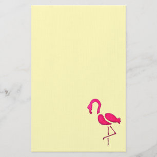 Moderne roze flamingo kunst verf briefpapier
