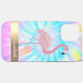 Moderne Roze Flamingo Tie Dye Case-Mate iPhone Case (Achterkant (horizontaal))