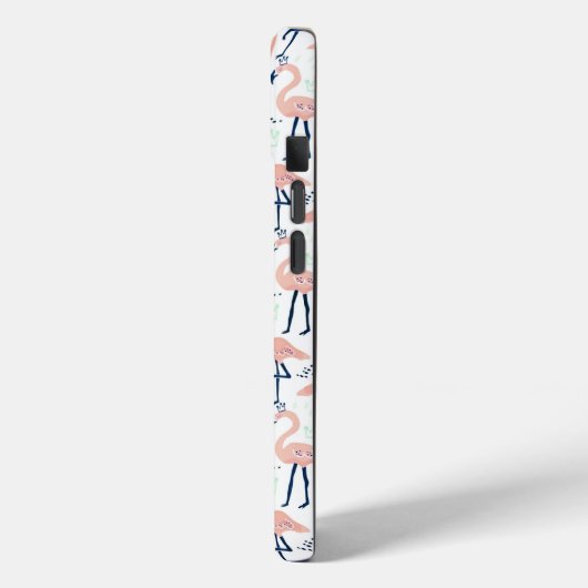 Moderne Roze Flamingo's Monogram Case-Mate iPhone Case (Achterkant / Links)