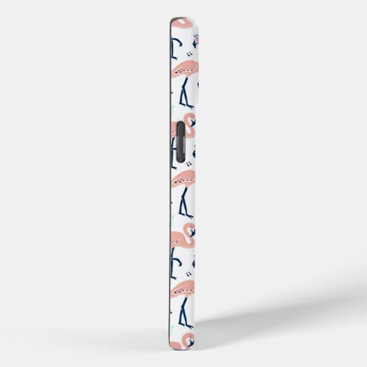 Moderne Roze Flamingo's Monogram Case-Mate iPhone Case (Achterkant / Rechts)