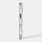 Moderne Roze Flamingo's Monogram iPhone 15 Case (Rechterkant)