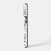 Moderne Roze Flamingo's Monogram iPhone 15 Case (Linkerkant)