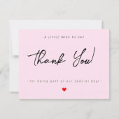 Moderne roze flatje voor zakelijke dank bedankkaart (Voorkant)