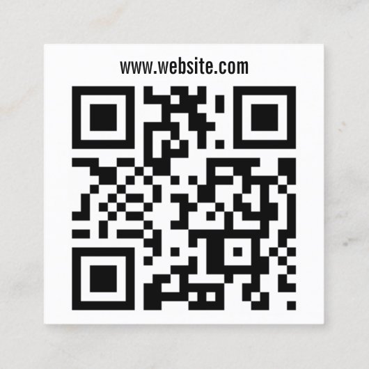 Moderne roze Floral Blogger QR-code Vierkante Visitekaartje (Achterkant)